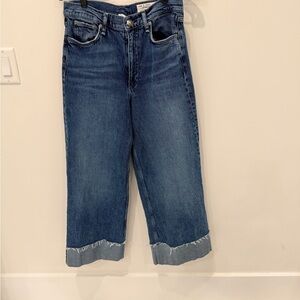 Rag & Bone Wide Leg Blue Jeans